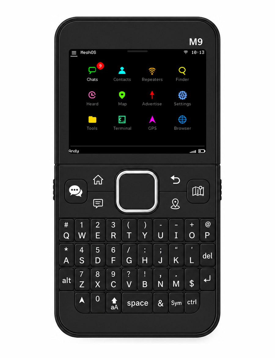 Colour menu grid on the ThinkNode M9