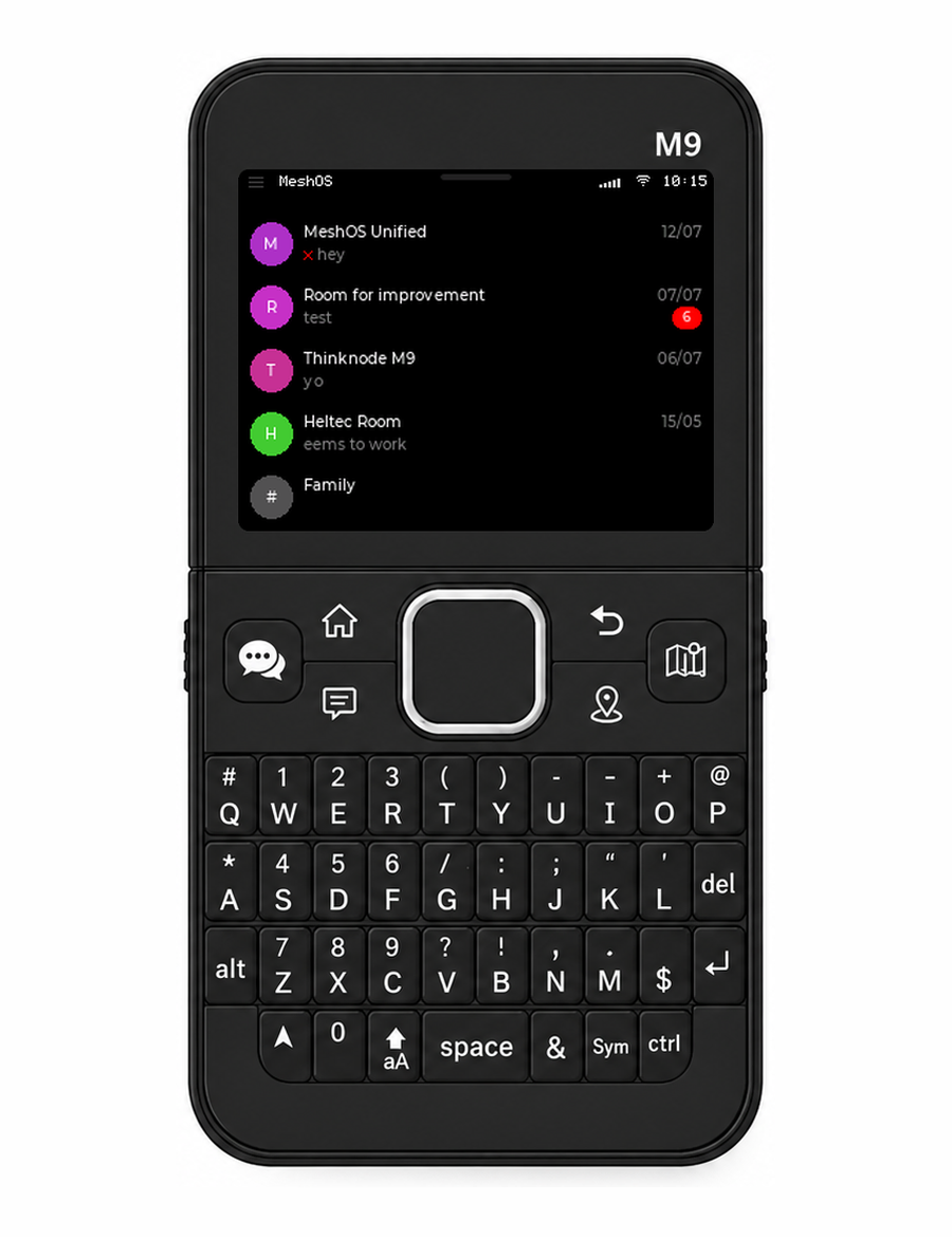 All Chats list on the ThinkNode M9