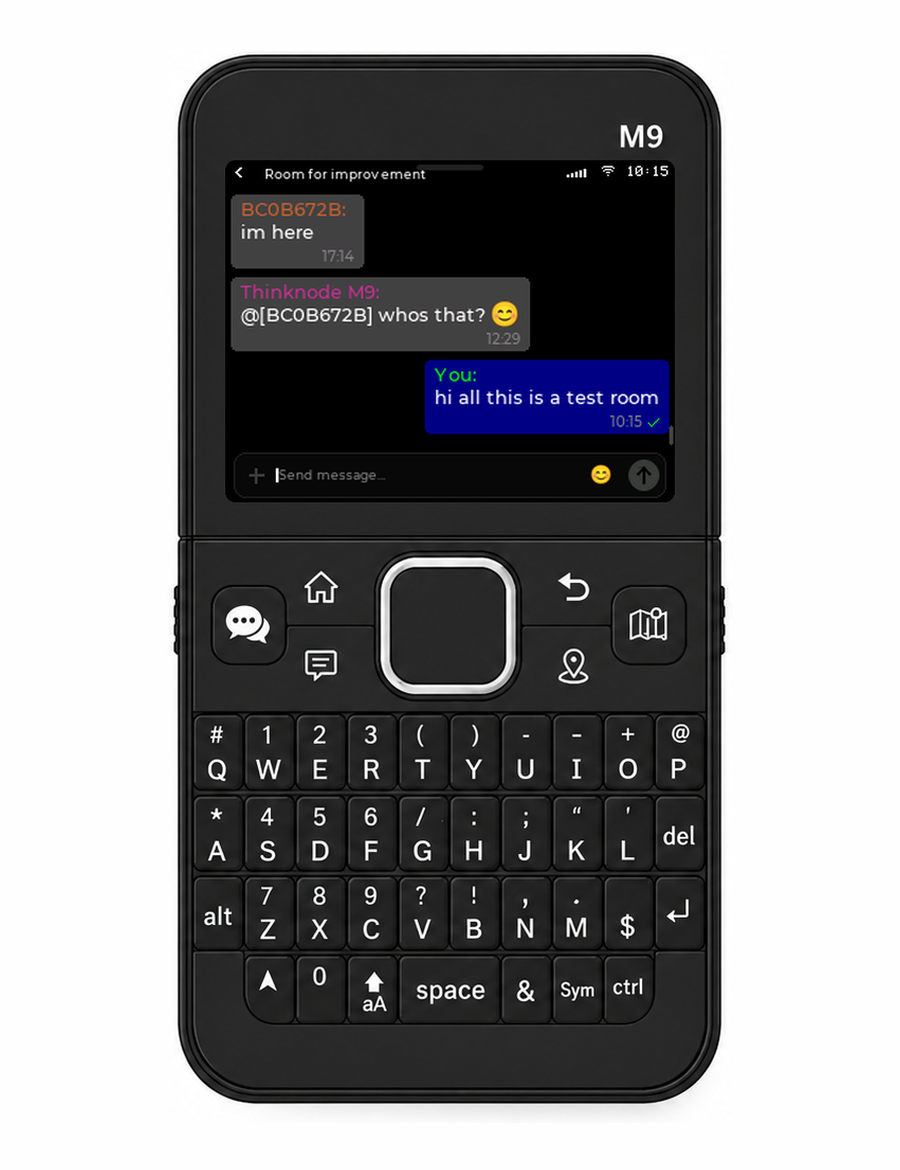 Room server chat on the ThinkNode M9