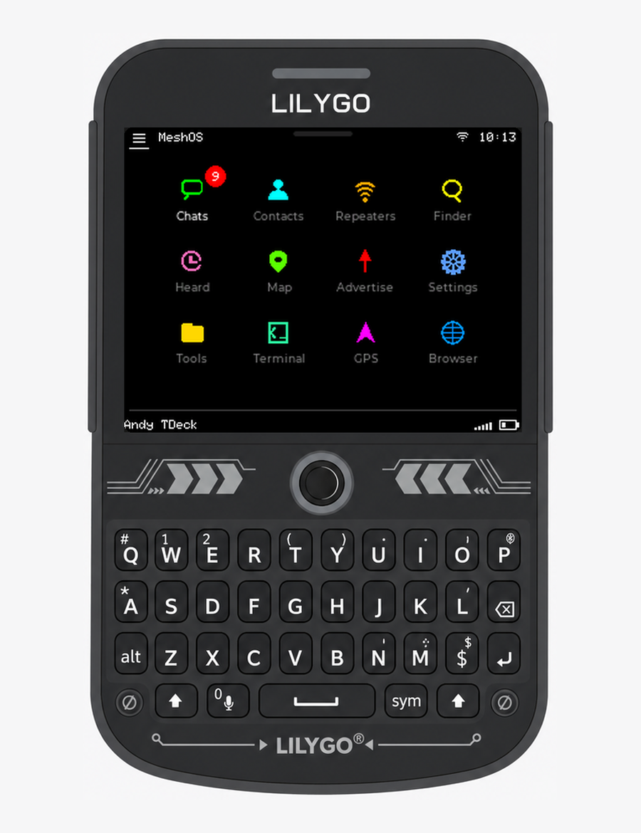 Colour menu grid on the T-Deck