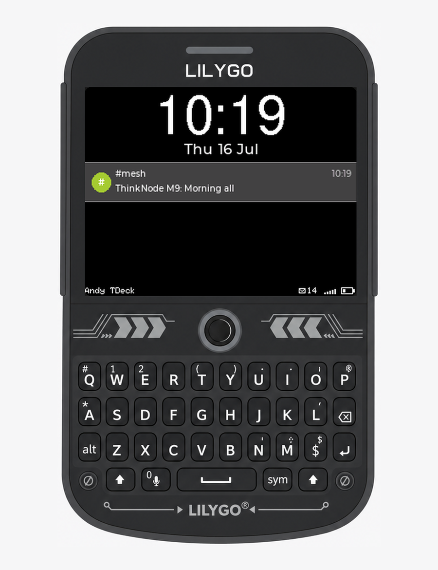 Clock screen on the T-Deck