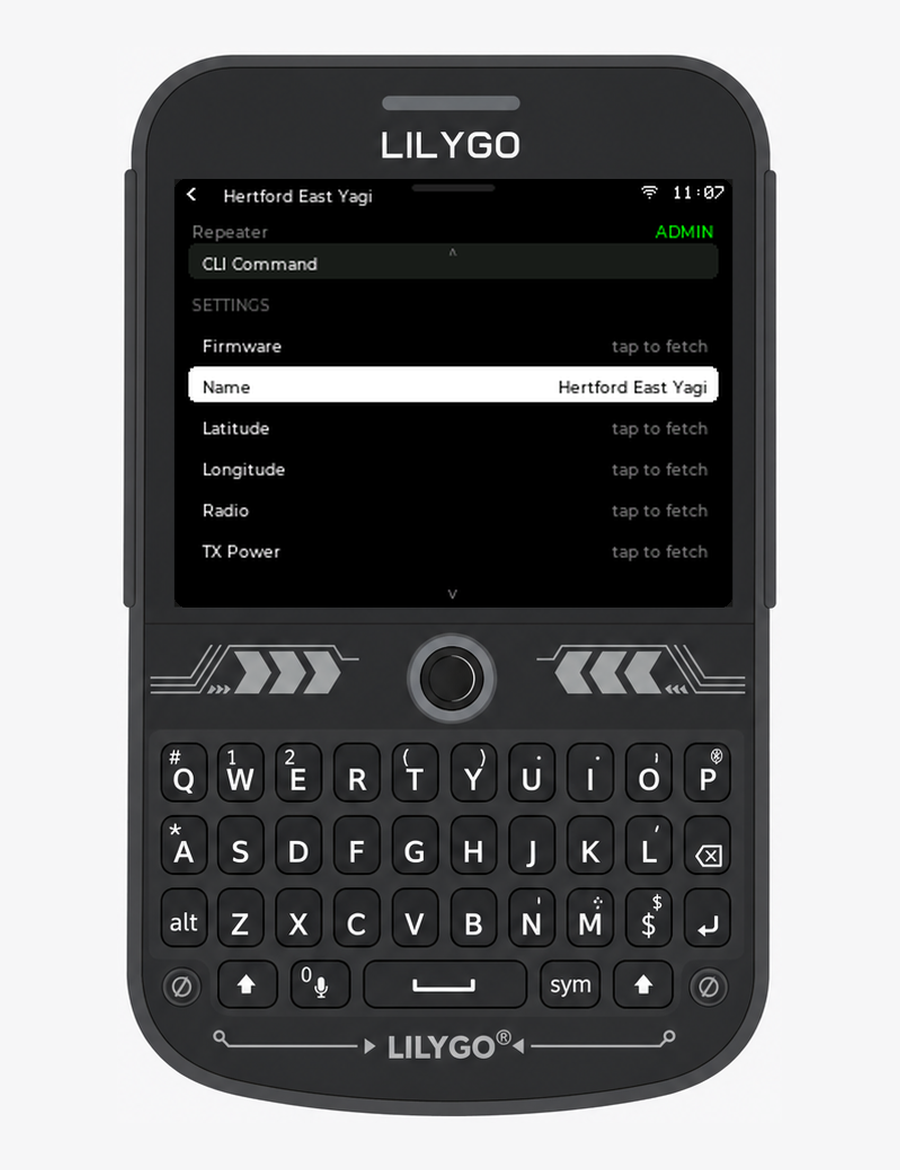 Remote repeater settings