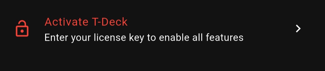 Activate T-Deck menu item in the MeshOS app